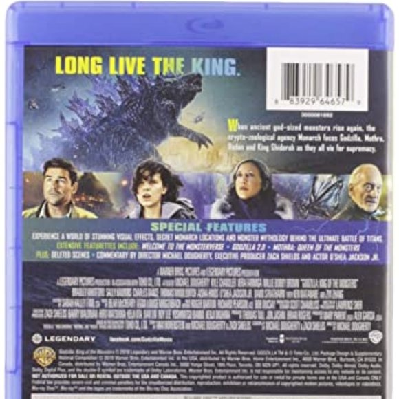 Godzilla King of the Monsters Blu-Ray. New. Sealed - Picture 2 of 2